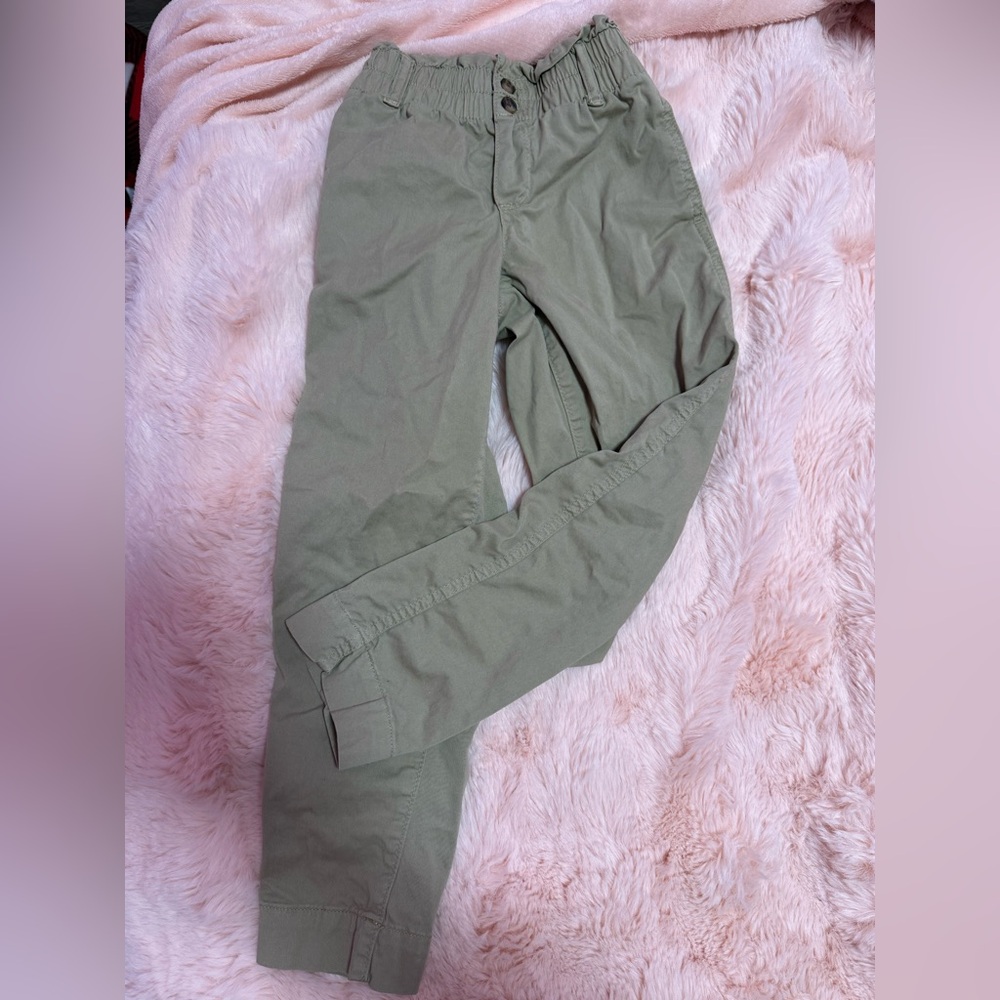 GAP Kids Girls Sage/Tan Chino Pants